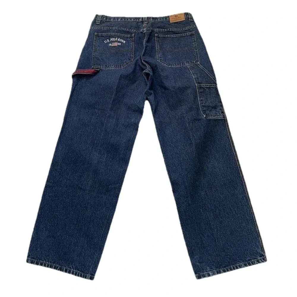 Vintage Polo Jeans Co Denim Carpenter Jeans Sz 40x31.25 (Tagged 40x32 ) FLAG Y2K